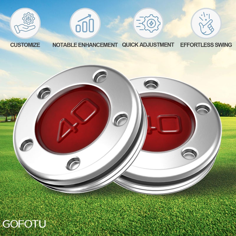 Gofotu 2pcs 5g-40g Golf Custom Weights Compatible with Titleist Scotty Cameron Golf Club Putters Newport Red (2PCS 40g(Doesn't include Wrench)) - Image 4